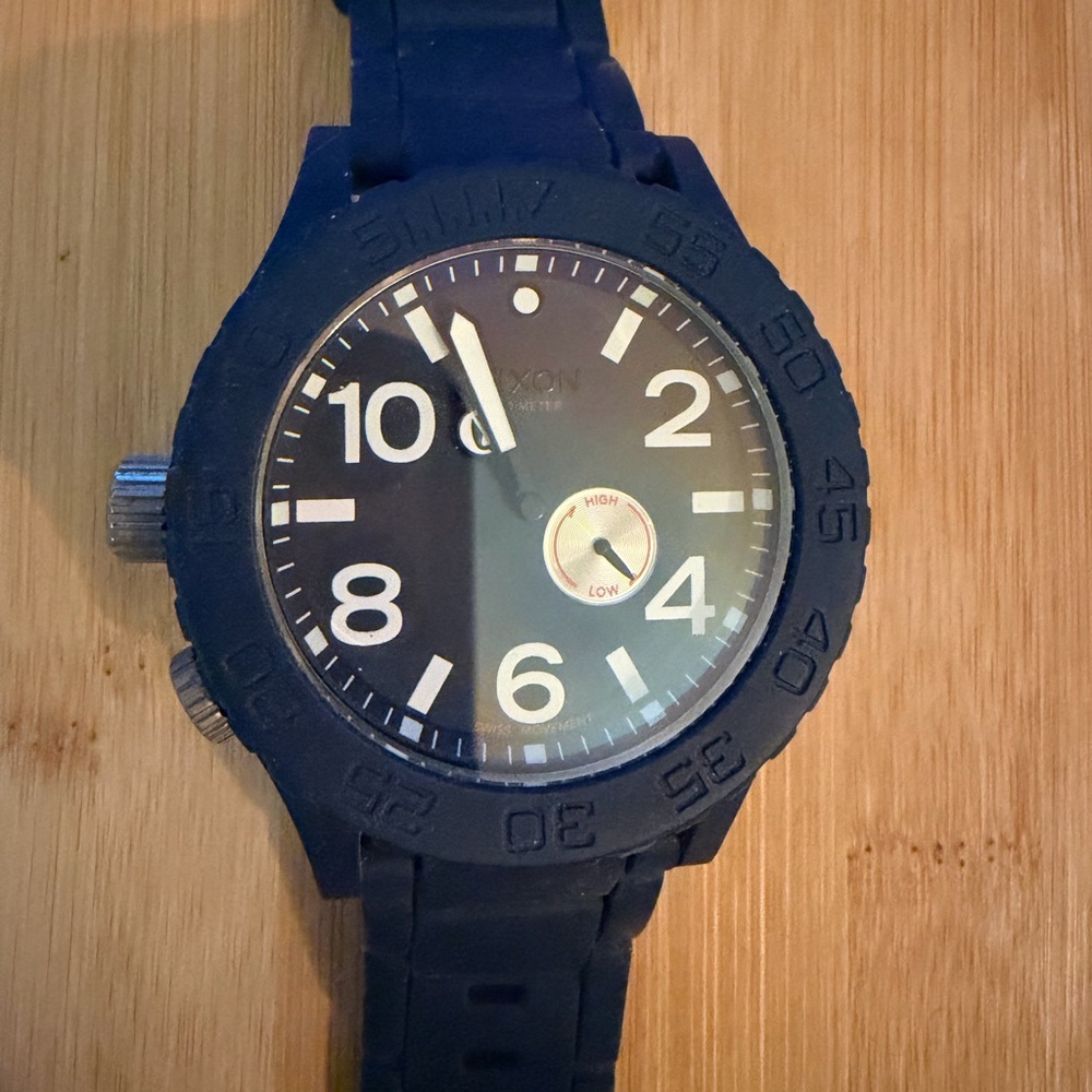 Nixon blue Silicone Dive-Style Watch